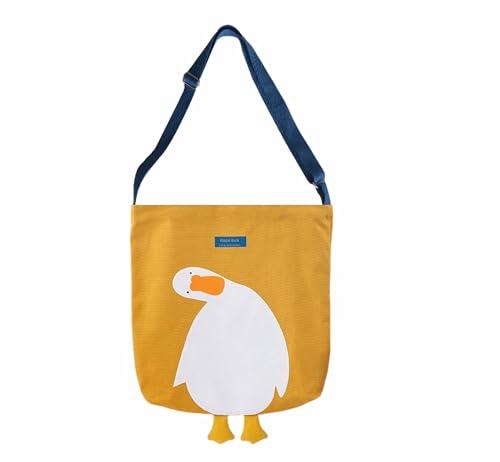 AWXZOM Cute Canvas Tote Bag graphic tote bag funny tote bags tote bag Lunch Grocery Bag (yellow duck 2)