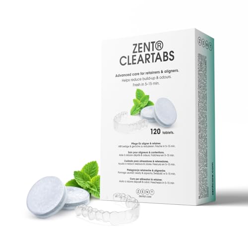 ZENT Pastillas Limpieza Férula Dental 120 Unidades 4 Meses Aroma de Menta