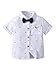 Boarnseorl Baby Boys Gentleman Outfits Shorts Sets,Infant Shirt + Shorts + Bow Tie + Suspenders,12-18M