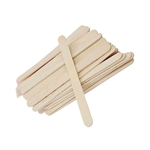 SEWACC 200 piezas Unidades Palitos de Madera Natural para Manualidades DIY Palitos de Helado Lisos sin Astillas Aptos para Proyectos y Artesanales