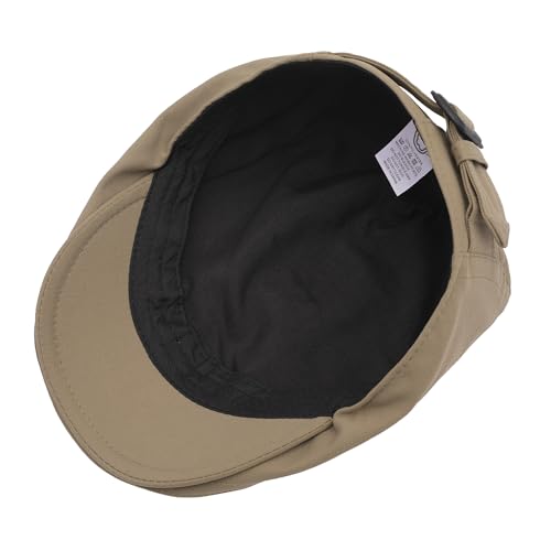 Image of ZLYC Men Cotton Flat Cap Summer Scally Ivy Gatsby Newsboy Beret Driver Cabbie Hunting Hat