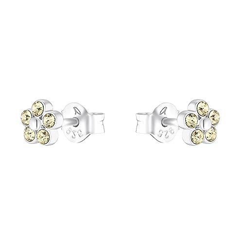 Pendientes de mariposa para niña en plata 925 con circonitas 3