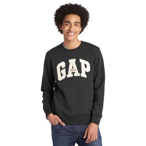 Image of Gap Men Embroidered Standard Fit Crew Full Sleeve Sweatshirt
