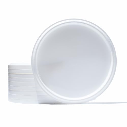 9-Count Plastic Tub Lids | Fits 1.5, 2.5, and 3 Gallon Tubs, BPA-Free & Reusable | Temperature-Resistant for Frozen and Hot Treats | Frozen Dessert Supplies