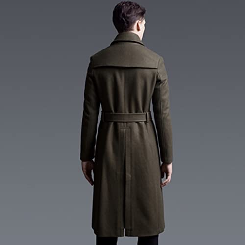 Extra-long Section Tweed Coat Men's Autumn and Winter British Double-breasted Tweed Jacket4