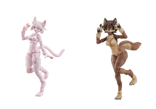 青島文化教材社 けもプラ カオマニー+ニホンオオカミ ノンスケール 色分け済プラモデル