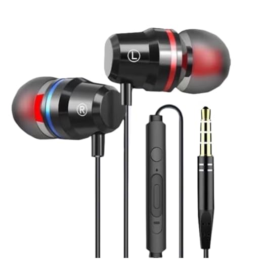VddSmm Auriculares con Cable con Micrófono y Adecuados para Dispositivos con Conectores 3.5, como Teléfonos Móviles, Computadoras Portátiles