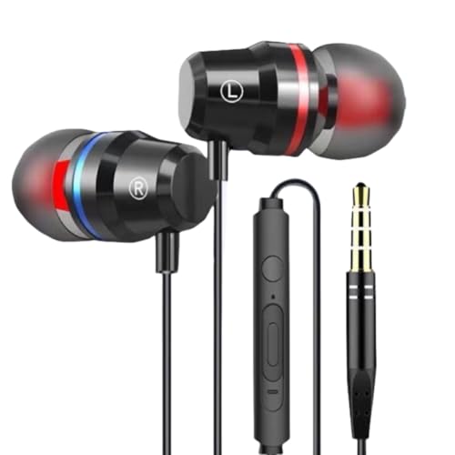 VddSmm Auriculares con Cable con Micrófono y Adecuados para Dispositivos con Conectores 3.5, como Teléfonos Móviles, Computadoras Portátiles