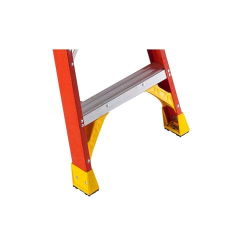 Werner (T6204) Twin Step Ladder, Fiberglass, Orange, 4\' Length, 19.92\" Width, 9\" Height - Thumbnail 3