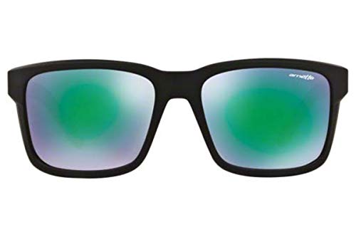 Arnette Swindle 4218 Sunglasses Black Green/Green Mirror2