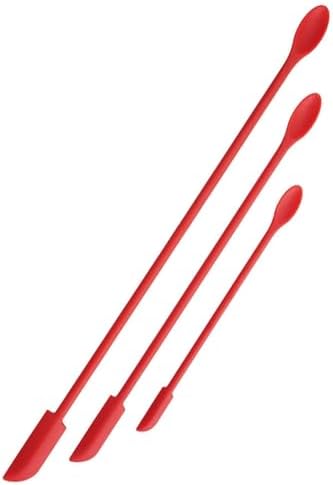 Valletta Yanmaz Yapışmaz Silikon 3 Parça Kavanoz Sıyırıcı Kırmızı - Görsel 1