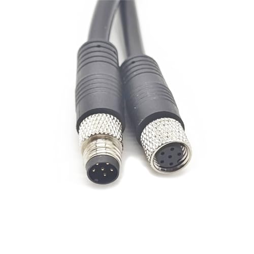 Cable conector M8 6 pines macho a hembra 0.5 m miniatura 6