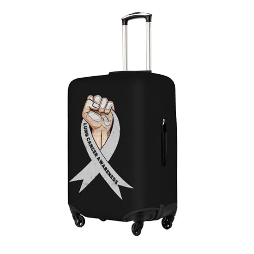 Travel Luggage Cover Lung Cancer Awareness Fashion Washable Baggage Suitcase Protector Fit For Luggage Medium2
