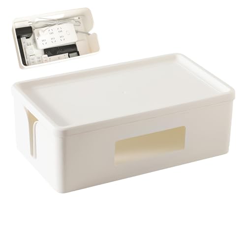 Boîte de rangement élégante pour cache-câble de salon et meuble TV moderne
