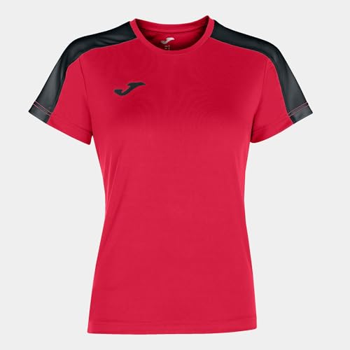 Joma 8XS-7XS Camiseta Academy Manga Corta, Unisex-Adult, Rojo Negro