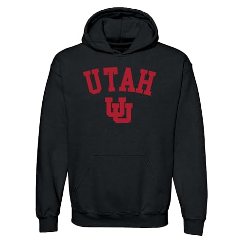 UGP Campus Apparel University of Utah Utes Arch Logo - NCAA University Hoodie - Large - Black