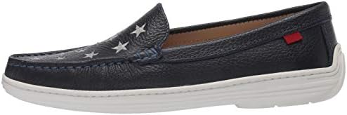 Marc Joseph New York Unisex Leather Driver with Gold Star Detail Loafer, navy grainy, 5.5 M US Little Kid | Image 7