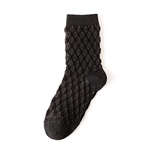 Calcetines deportivos de algodón para mujer, colores caramelos, coloridos, ligeros, atléticos, calcetines de aloe para mujer, Negro, Altoa única