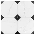 SOMERTILE Betera Jet Blanco 13-1/8"" x 13-1/8"" Ceramic Floor and Wall Tile (9 tiles/11.18 sqft.)", Black/White (FEM13BTB)