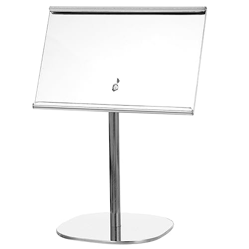 Cabilock Plate Seat Holder Tabletop Menu Stand Tags Table Menu Board Wedding Restaurant Supply Dinner Table Dining Room Table Ordering Cards Stand Table Sign Stand Stainless Steel