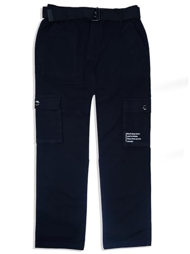 Image of CAVIO Boys Cotton Solid Cargo Pants
