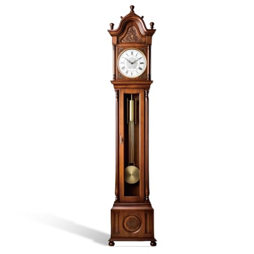 ARQRHTLY 5ft Vintage Grandfather Clock Cardboard Cutout 59.1 Inch Tall Corrugated Plastic Clock Standee Prop for 1700s Retro Theme Party Decorations Birthday Photo Booth Backdrop and Cultural Teaching