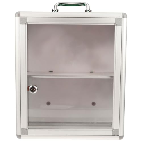 SUPVOX Gabinete Botiquín Primeros Auxilios Mediano Colgado Pared Transparente Organizador Seguro Hogar Oficina