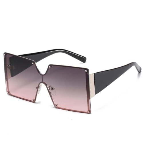 Lunettes de soleil de luxe rétro sans monture aux finitions soignées de caractère