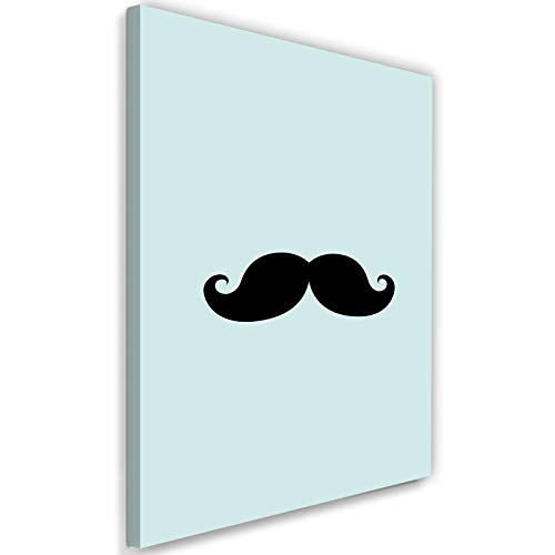 Toile XXL Moustache Art moderne pour dynamiser votre salon vert 70x100