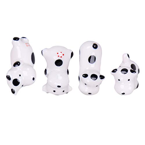 BESTOYARD 4pcs Cute Ceramic Chopsticks Rest Rack Stand Holder Chinese Zodiac Year of The Ox Chopstick Stand for Forks Spoons Paint Brushes