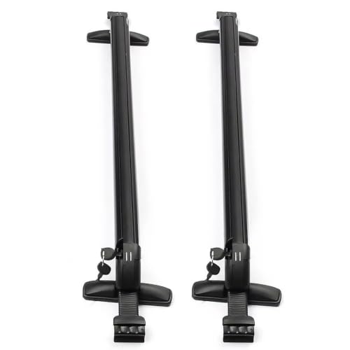 Barres de toit universelles 110cm en aluminium pour voiture avec railing