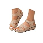Wedge Sandals for Women 2026 Summer Open Toe Non-Slip Sandal Dressy Ankle Strap Comfortable Walking Vacation Platform Sandals Vintage Wide Shoes with Arch Support