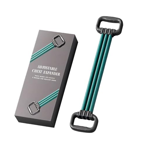 Expansor de Pecho Profesional con 6 Tubos de Resistencia Ajustable, Cuerda de tracción de Elasticidad para Entrenamiento en casa y en Gimnasio, Herramienta de Entrenamiento físico en casa