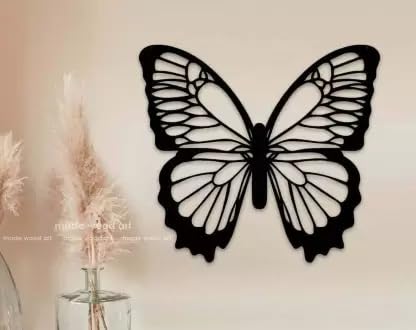 KV Art Self Adhesive MDF Laser Cutout Home Decor Wall Stickers MDF Plaque Painted Cutout Ready to Hang Wall Stickers | MDF Cutouts Stickers for Home Decorations (Butterfly) Size 12x12 INCH (B0D5VN9HQS) Amazon Price History, Amazon Price Tracker