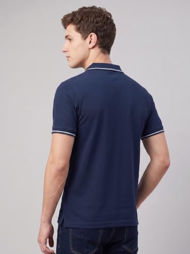Image of XENOVAURBAN Polo t Shirt for Man | Striped Pattern Mens Cotton Polo Neck T-Shirt with Collar | Regular fit | Breathable and Soft - Polo-Striped-P