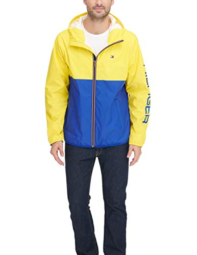 Image of Tommy Hilfiger Men's Lightweight Active Water Resistant Hooded Rain Jacket