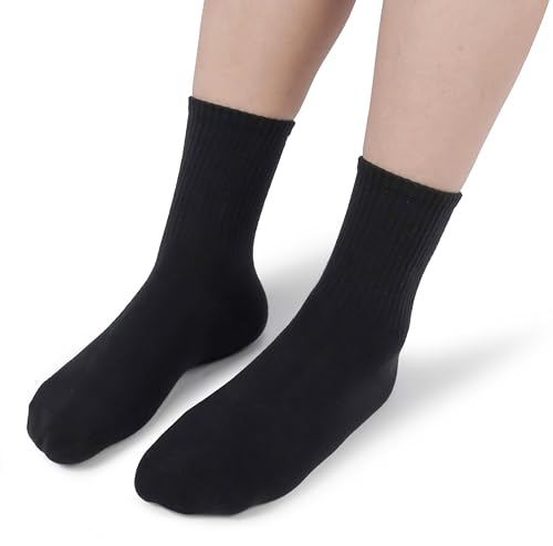 BomKinta Casual Calf Socks - Thin Soft Crew Socks - Cute Cotton Above Ankle Socks for Women 6 Pairs Size 5-10 5