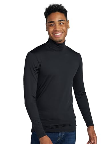 LAPASA Mens Thermal Turtleneck Underwear Top Fleece Long Sleeve Shirt Base Layer Undershirt Lightweight Midweight M122/M124