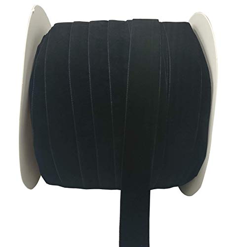 Image of 10 Yards Velvet Ribbon Spool (Black, 1 inch)