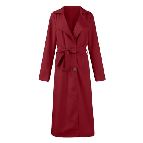 Coupe-vent ample rétro pour affronter le vent d'automne avec ce manteau long décontracté