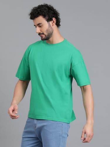 Image of KOTTY Men's Solid Oversized Fit T-Shirt