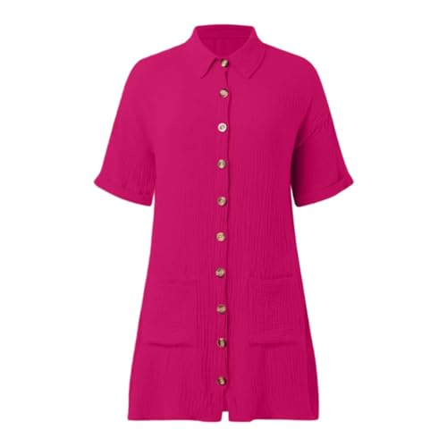 Robe chemise décontractée coupe ample pour masquer les rondeurs - 4