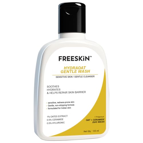 Image of Freeskin HYDRAOAT Gentle Face Wash for Sensitive Skin | Soothes, Hydrates & Repairs Skin Barrier | Non-Stripping Cleanser for Redness-Prone & Delicate | 125ml