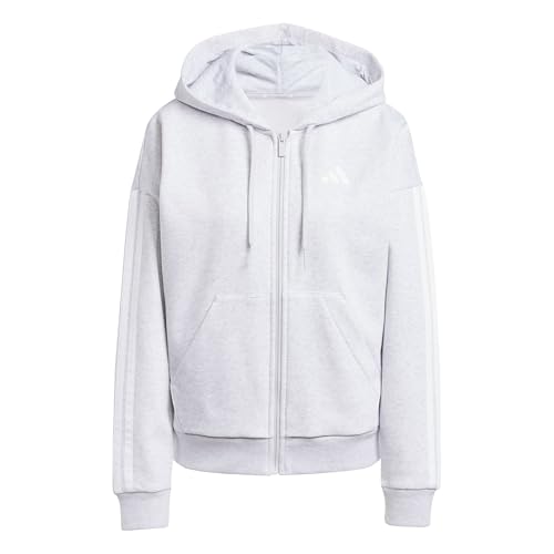 adidas Women's Essentials 3-Stripes Fleece Full-Zip Hoodie
