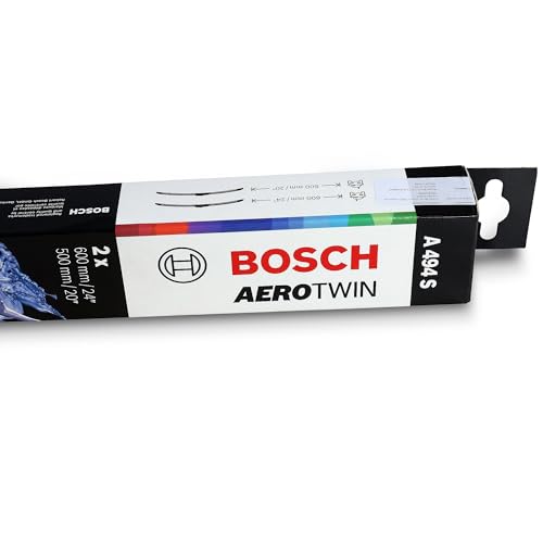 Image of BOSCH 3397014494 AeroTwin Wiper Blade Combo Pack - Set of 2 (24 inch & 20 inch) | Driver and Passenger Side Original Equipment Replacement Blades