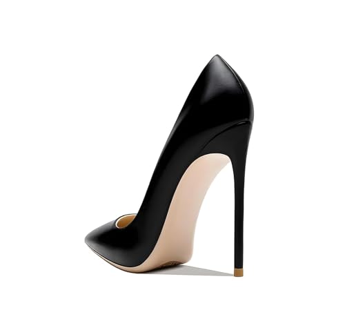 Image of Women's Pointed Toe Shallow Stiletto Heels 4.7 Inch Pumps Wedding Party Banquet Shoes