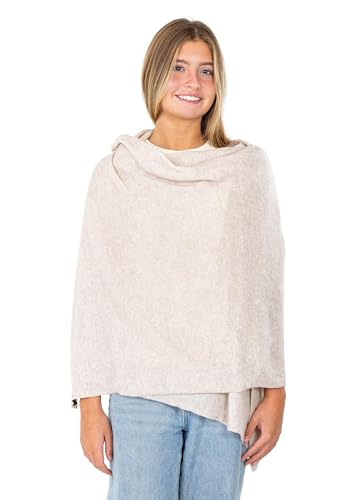 Velanio Cashmere Luxury Knitted Wrap Travel Shawl Scarf Pashmina Stole All-Season Scarf for Women Cashmere Wool Blend