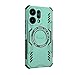 Pzwoxukhov Compatible with Oppo Reno 14 Case,Compatible with Magsafe,Skeletonized Heat Dissipation Design, Compatible with Oppo Reno 14 Magnetic Shockproof Phone case Green