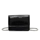 Black Mini Purse, Crossbody Bags for Women Y2k Clutch Handbag for Nightclub Party (Black)