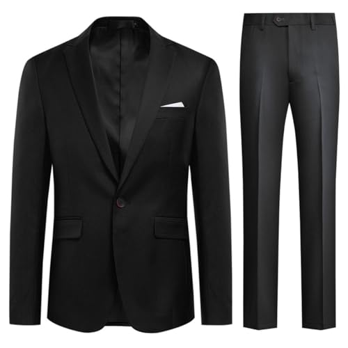 Allthemen Herren Anzug 2 Teilig Slim Fit Herrenanzug Business Hochzeit...